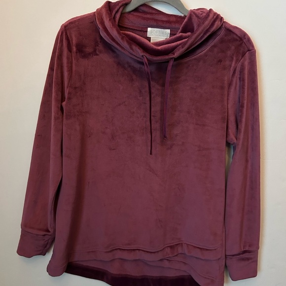 Softies by Paddi Murphy Women’s Plus Velour Cowl Neck Sweatshirt M - Picture 5 of 9